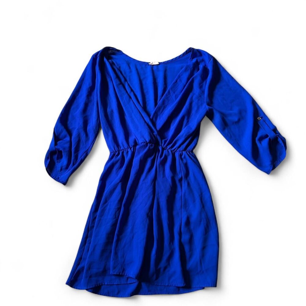 Tovia‎ Blue Boutique mini dress with 3/4 sleeves